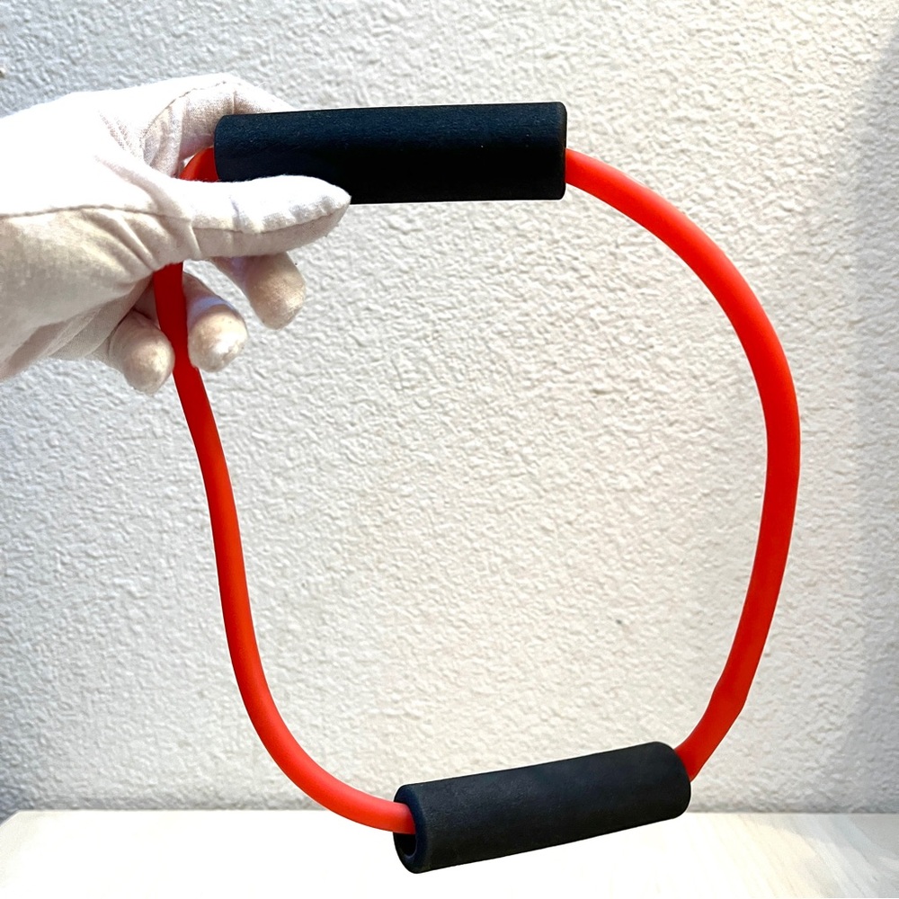Resistance Tube with Handles.Upper Body Arm Workout.stretching or recovery.